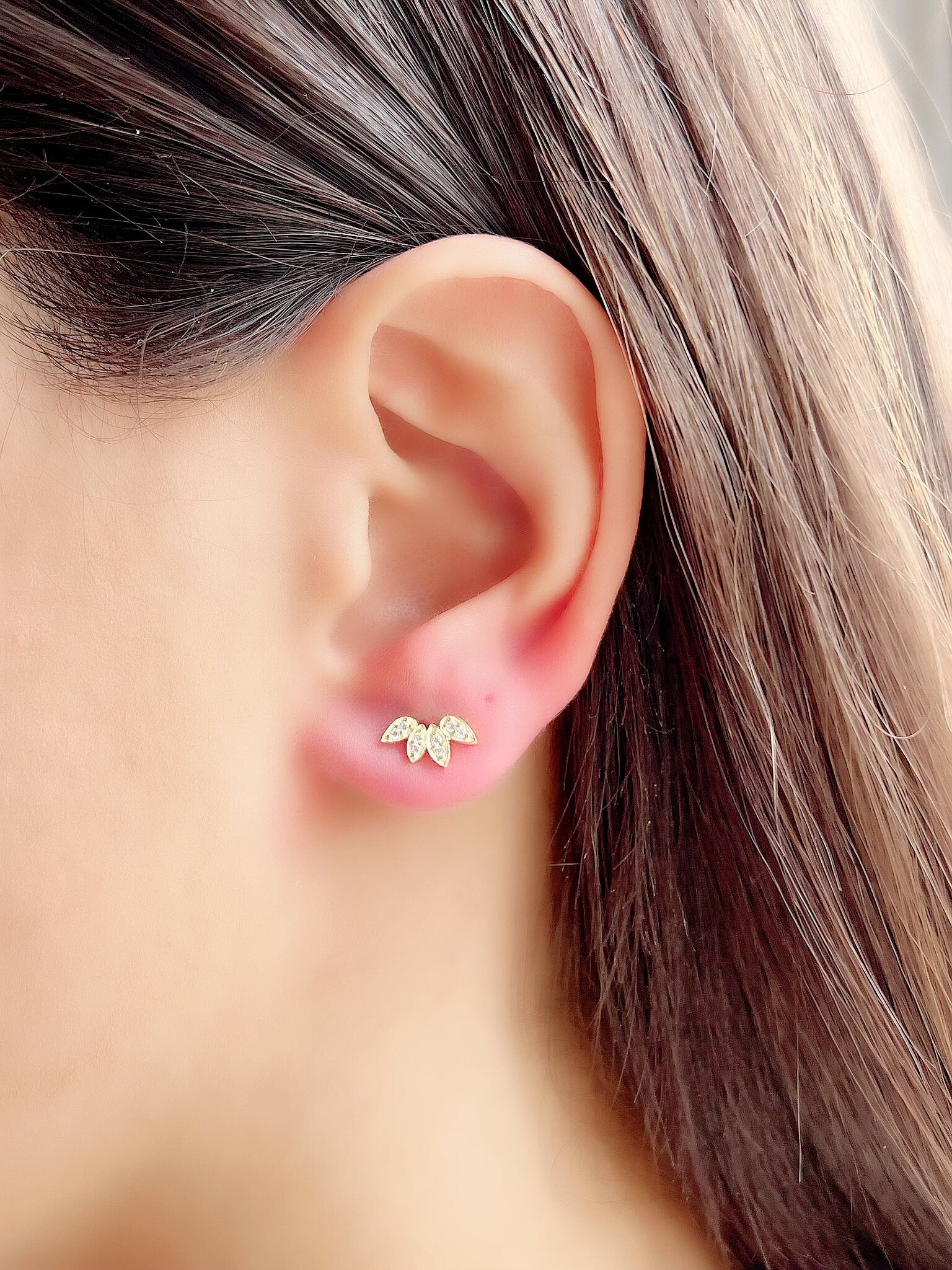 CZ Cluster Stud Earrings | Stud Earrings|Everyday&Co Jewellery Designs