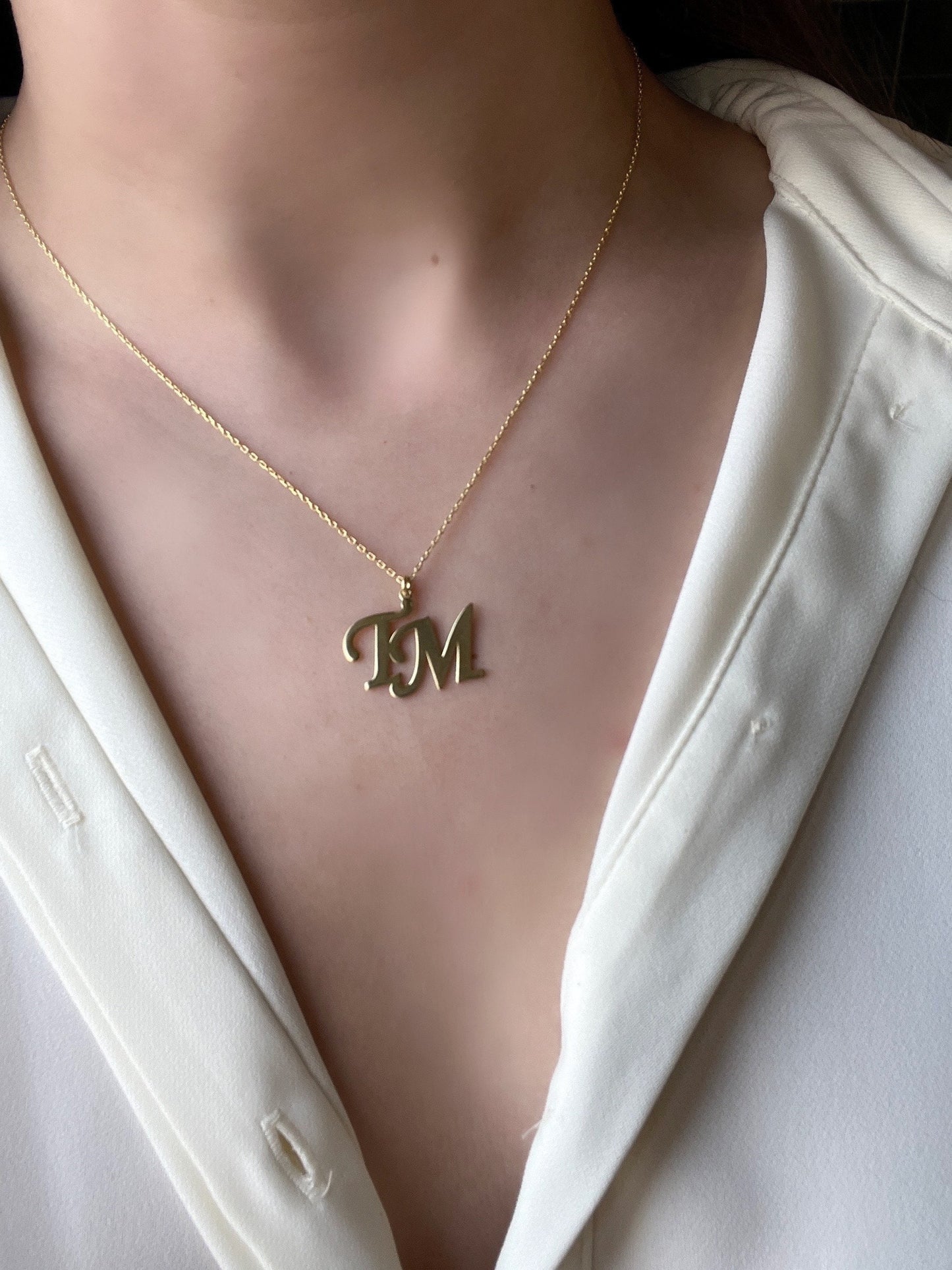 Double Initial Necklace| Couple Necklace| 2 initial necklace| Custom Two Letter Necklace| Couple Necklace| Friendship Necklace|