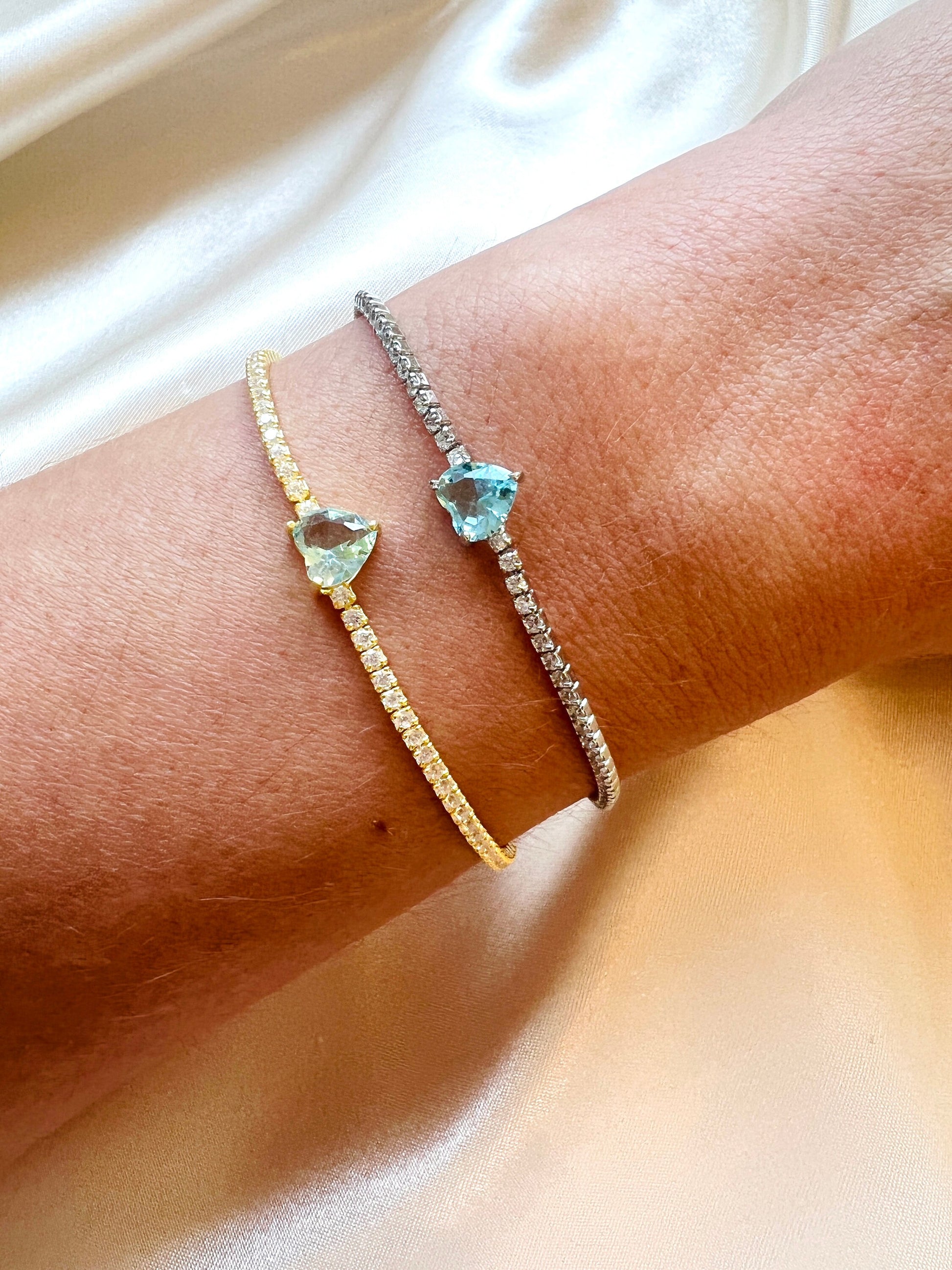 Aquamarine Tennis Bracelet | Everyday&Co Jewellery Designs