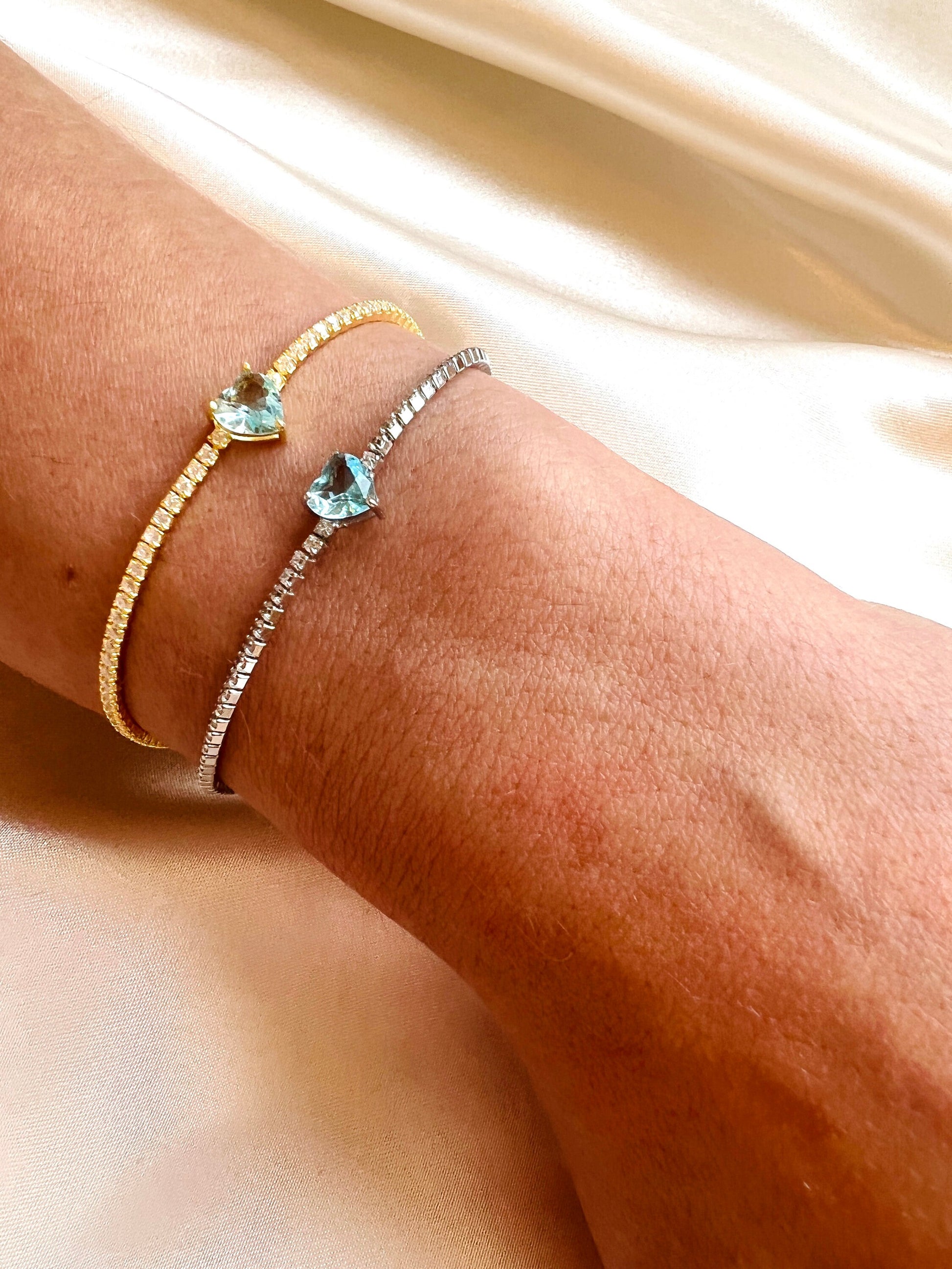 Aquamarine Tennis Bracelet | Everyday&Co Jewellery Designs