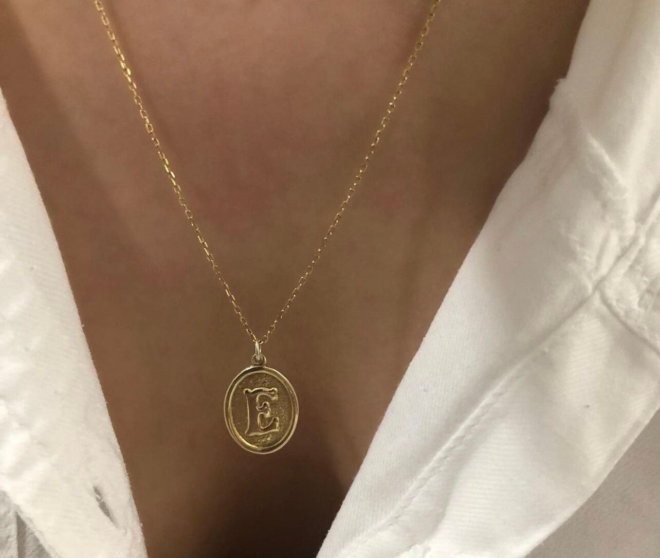 initial Jewelry in Gold| initials Necklace in Silver| Personalized Plate Pendant with Evil Eye Charm| Gold initials| Personalized initials