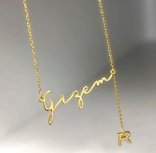 Handwriting Name Necklace in Gold| Custom Handwritten Necklace| Kids Name Necklace| Dainty Name Necklace in Silver| Script Name Necklace