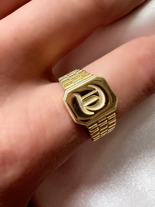 Initial Ring Men| Pinky Finger Ring| Index Finger Ring| Letter Ring Men| Personalized Jewelry For Men|Signet Ring Men and Women|Unisex Rings