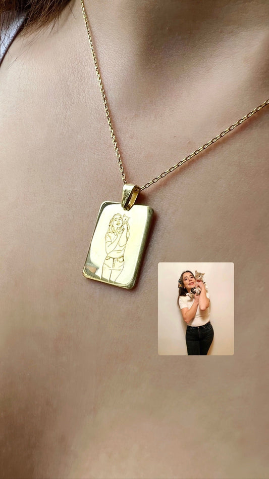 Custom Photo Gold Pendant | Everyday&Co Jewellery Designs